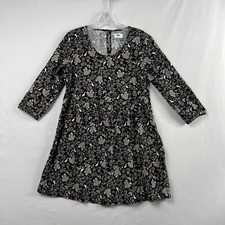 Old Navy Babydoll Dress Womens M Woodland Floral Bunny Print Romantic Cottage