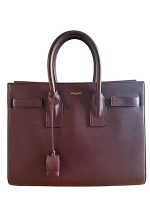 SAINT LAURENT CLASSIC SMALL SAC DE JOUR   BURGUNDY SMOOTH CALFSKIN Full Kit