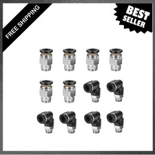 Push to Connect Fittings 1/4 Inch Tube OD NPT Thread Pneumatic Male Straight