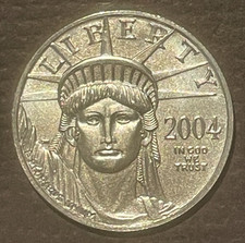 2004 American Eagle PLATINUM $50 GEM Coin 1/2 oz bullion Uncirculated * 08791 3100.00 per troy oz