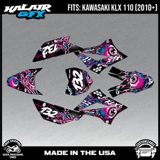 Graphics Kit for Kawasaki KLX110 KLX110R/RL (2010-2024) Core - MAGENTA