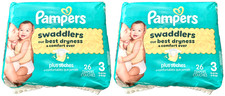 Pampers Swaddlers Diapers, Size 3, 13-26 Lbs, 26 Ct-Pack of 2 Bags 52 Diapers