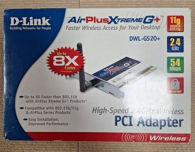 D-Link Air Plus Extreme G+ DWL-G520+ PCI sehr guter Zustand + Verpackung
