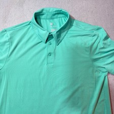 All in Motion Polo Shirt Mens Medium Mint Green Excellent Performance Stretch