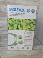 100 Pack Moldex Uncorded Twist-In Disposable Glide Foam Earplugs Green 6940