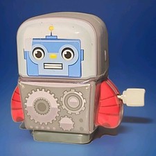 2015 Schylling Mini Tin Wind Up 2 " Robot Collectible Mechanical Toy