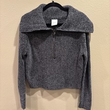 Varley Elise Cozy Black/white Half Zip Pullover Size S. True Knit
