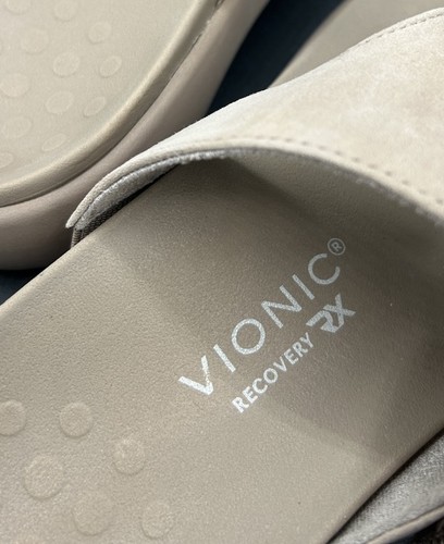 VIONIC Activate Recovery Sandals in Taupe Women's Size 8 - Picture 6 of 7