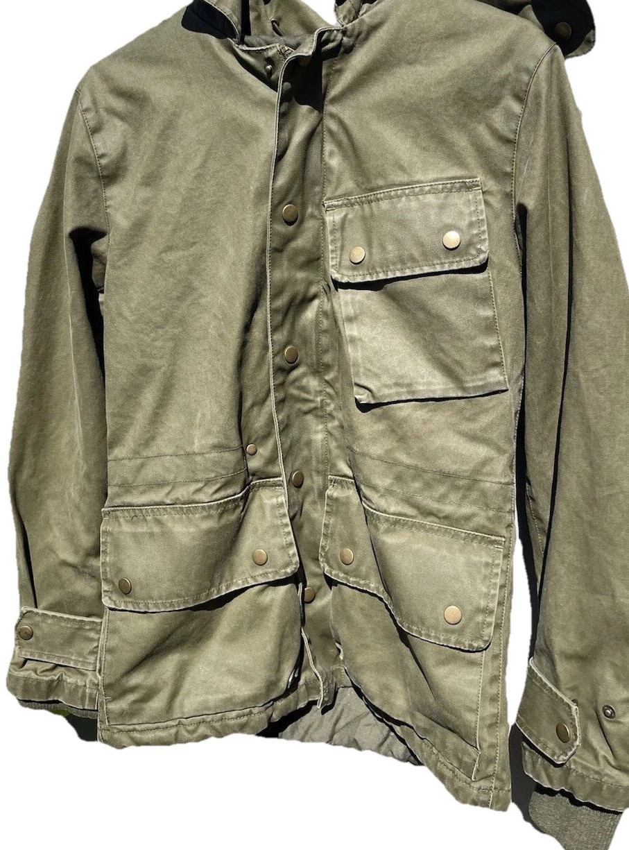 Vintage J Crew Jacket Men’s Sz XS Green Military Army Field Cargo Utility Coat