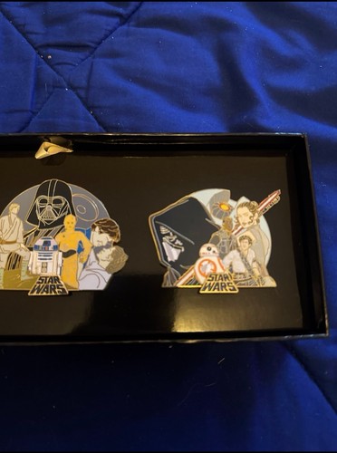 Disney Parks 2022 Star Wars Saga Trilogy Jumbo Pin Set Trio Limited Edition NEW - Picture 3 of 4