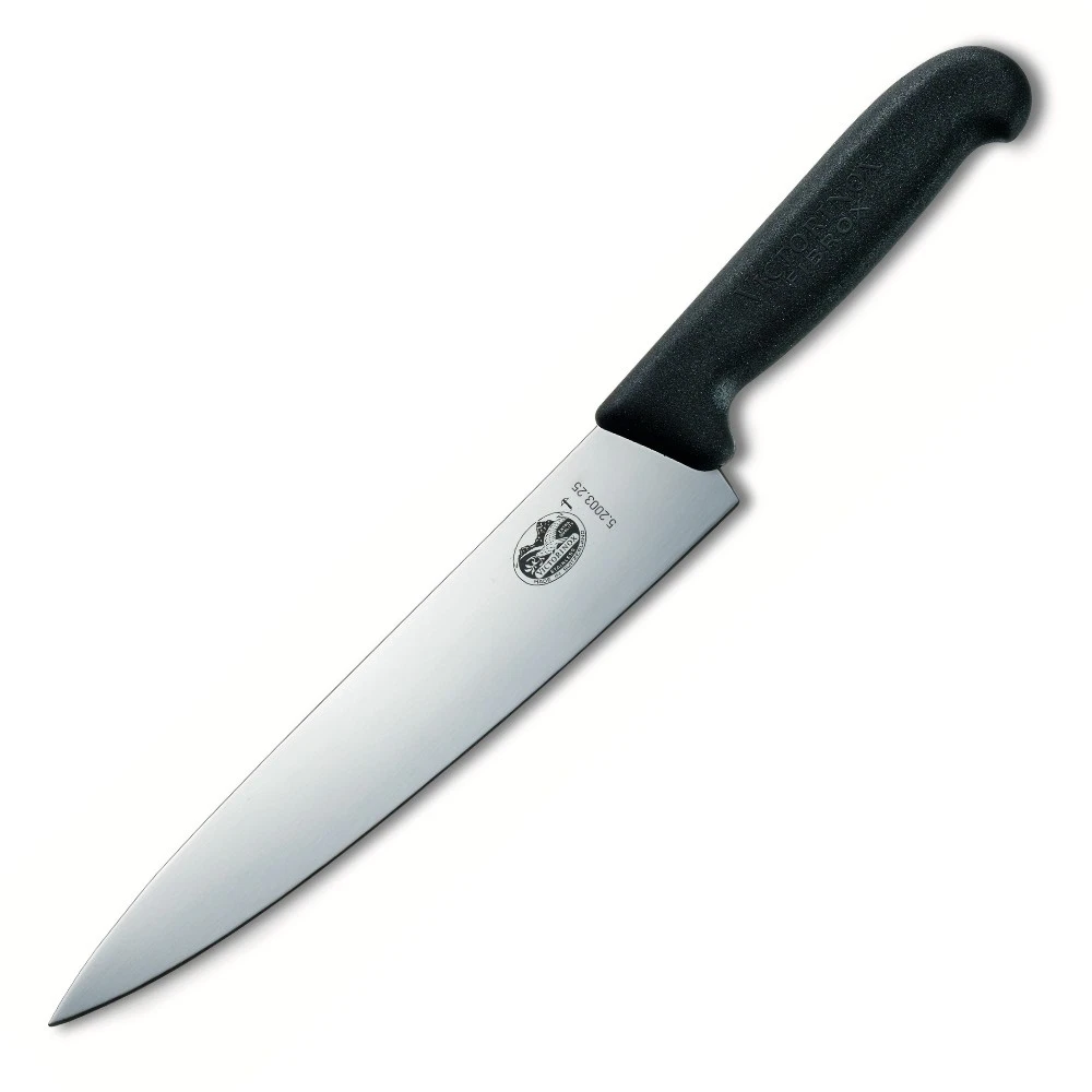 Victorinox Cooks Carving 25cm Knife Black Fibrox Handle 5.2003.25