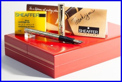 Sheaffer Nostalgia 803 Silber 925 VERMEIL EF 18K Gold Feder Patronen Füller