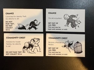 Monopoly Get Out Of (Go To) Jail Cards Electronic Banking Replacement Parts
