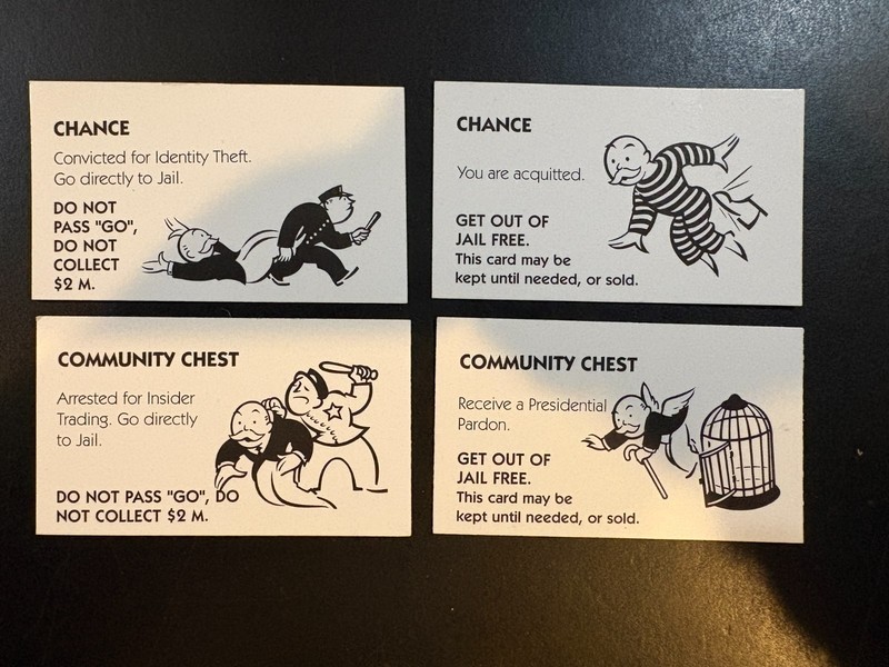 Monopoly Get Out Of (Go To) Jail Cards Electronic Banking Replacement Parts