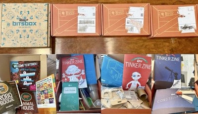 Bitsbox Animal House Edition & (3)Kiwi Crate Tinker Crate~Lot Of 4~New