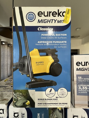 #ad Eureka Mighty Mite 3670G Canister Vacuum Yellow Black Lightweight Portable $60.00