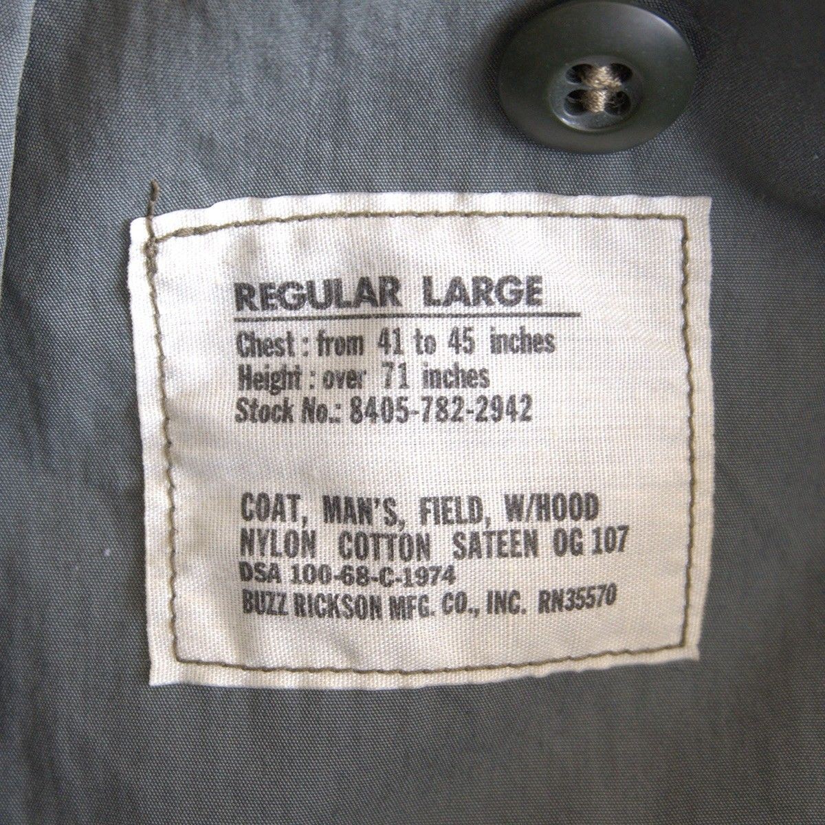 Buzz Rickson's M-65 Second Model Field Jacket Gra… - image 7