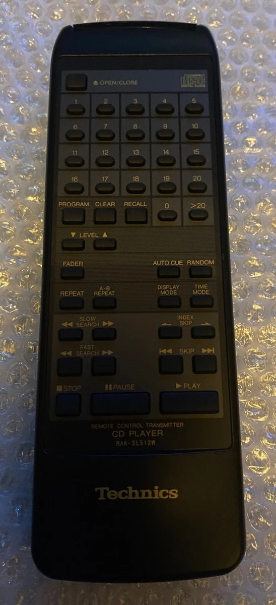 Mando a distancia original Technics RAK-SL512W para SL-P2000 SL-PS900 SL-PS840