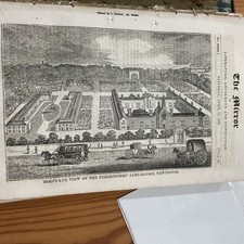 Antique Print 1840 - LONDON - NEWINGTON - THE FISHMONGER’s ALM HOUSES + article