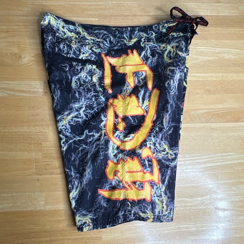 Ed Hardy Board Swim Surf Shorts Smoking Love Skull Black Size: 34 See - Picture 22 of 24