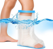 100 Waterproof Leg Cast Cover for Shower with Non-Slip Bottom Reusable Shower