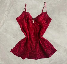 Vintage Women’s Gilligan and O’Malley Red Rose Babydoll Cami Size Small S