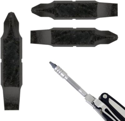 [3 Pack] Replacement Two-Sided Screwdriver Bit for Leatherman Multi-Tool - #1-#2