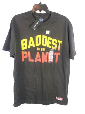 WWE Authentic Ronda Rowdy Rousey Mens Large Baddest On The Planet Shirt New