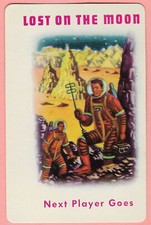 Space Race, single swap playing card, Lost on the Moon, Deck 2, 1969 - Excellent