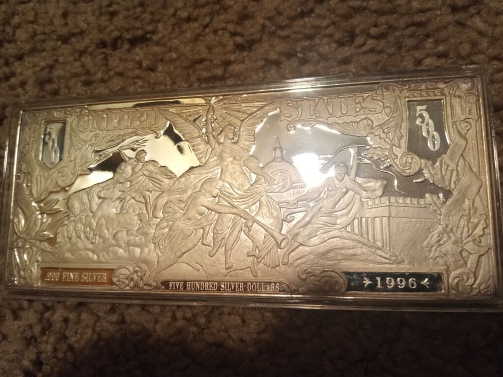 Silver Certificate bill one half Pound .999 Fine Silver 500 Silver