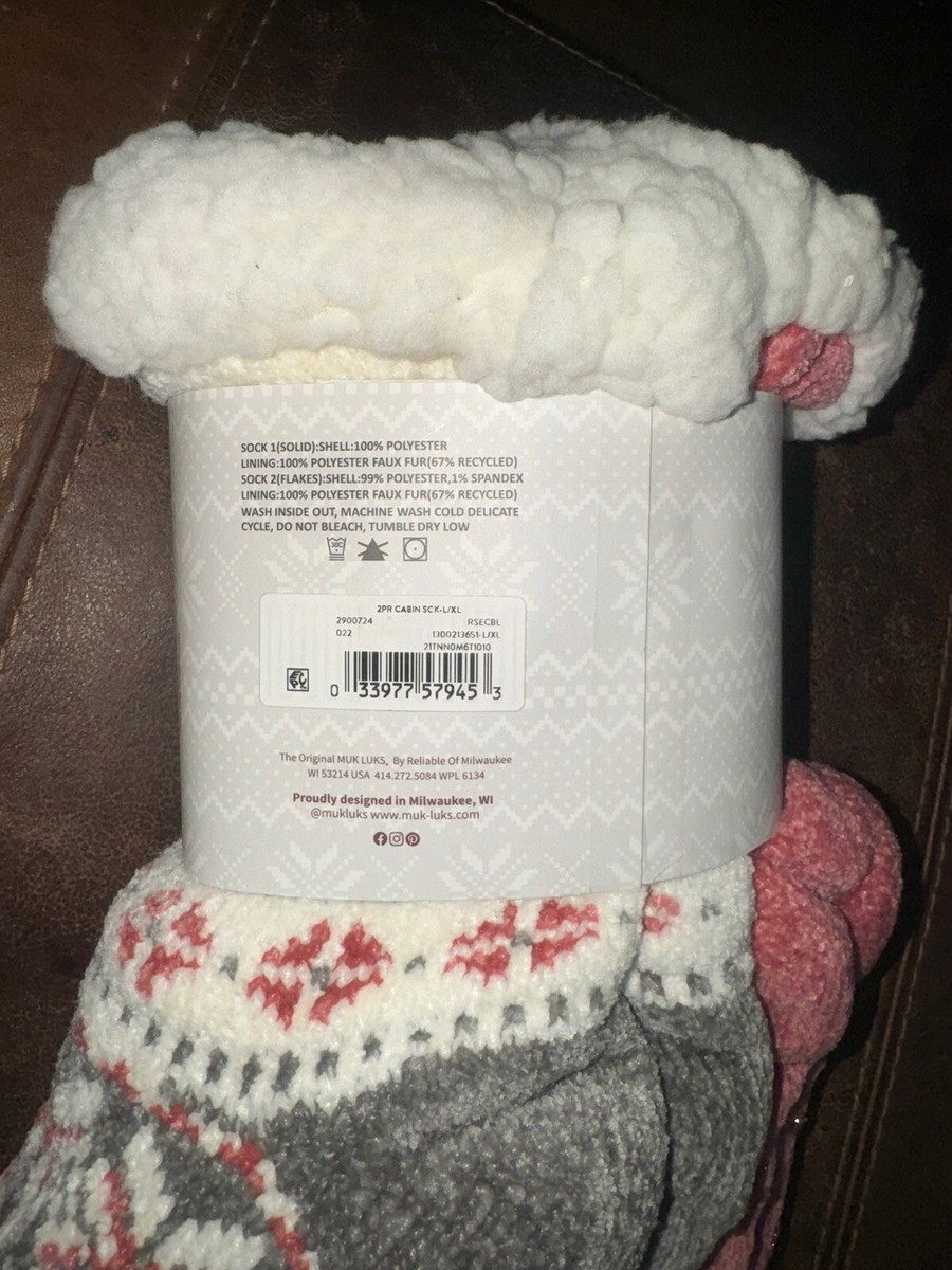 Luk Ees Ballerina Slipper Socks By Muk Luks Non Slip Womens Size