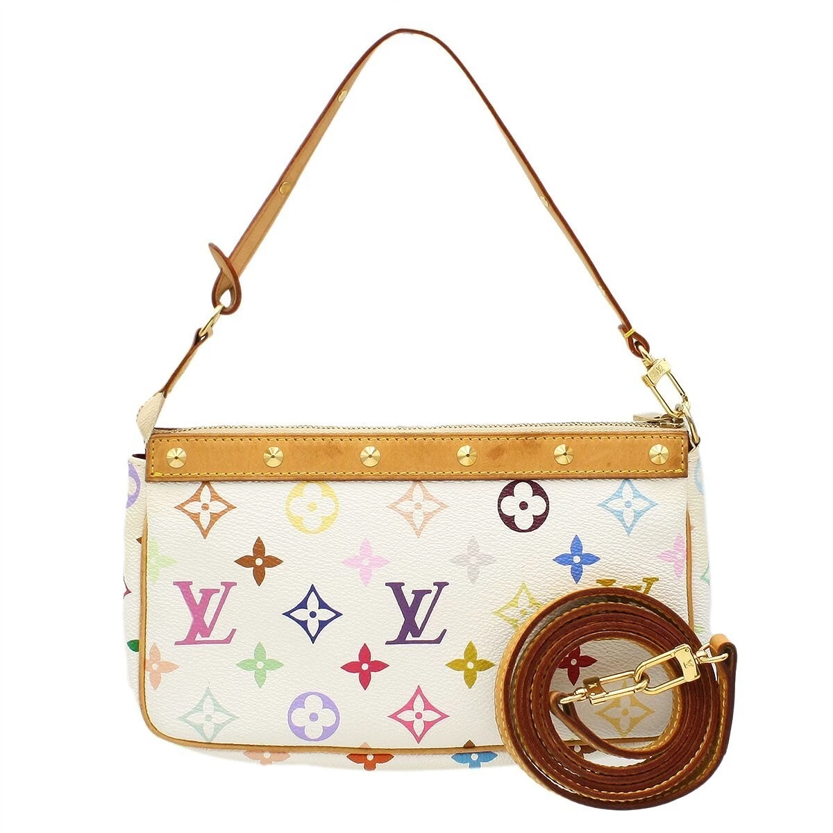 Louis Vuitton Monogram Multicolor Pochette Accessoires Accessory Pouch Z1005