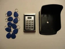 Gate Door Entry Access Control System Metal Keypad Keyfob Rain Cover Kit Set A3