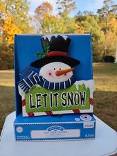 HOLIDAY TIME LED SNOWMAN CHRISTMAS TREE TOPPER, CUTE, NIB