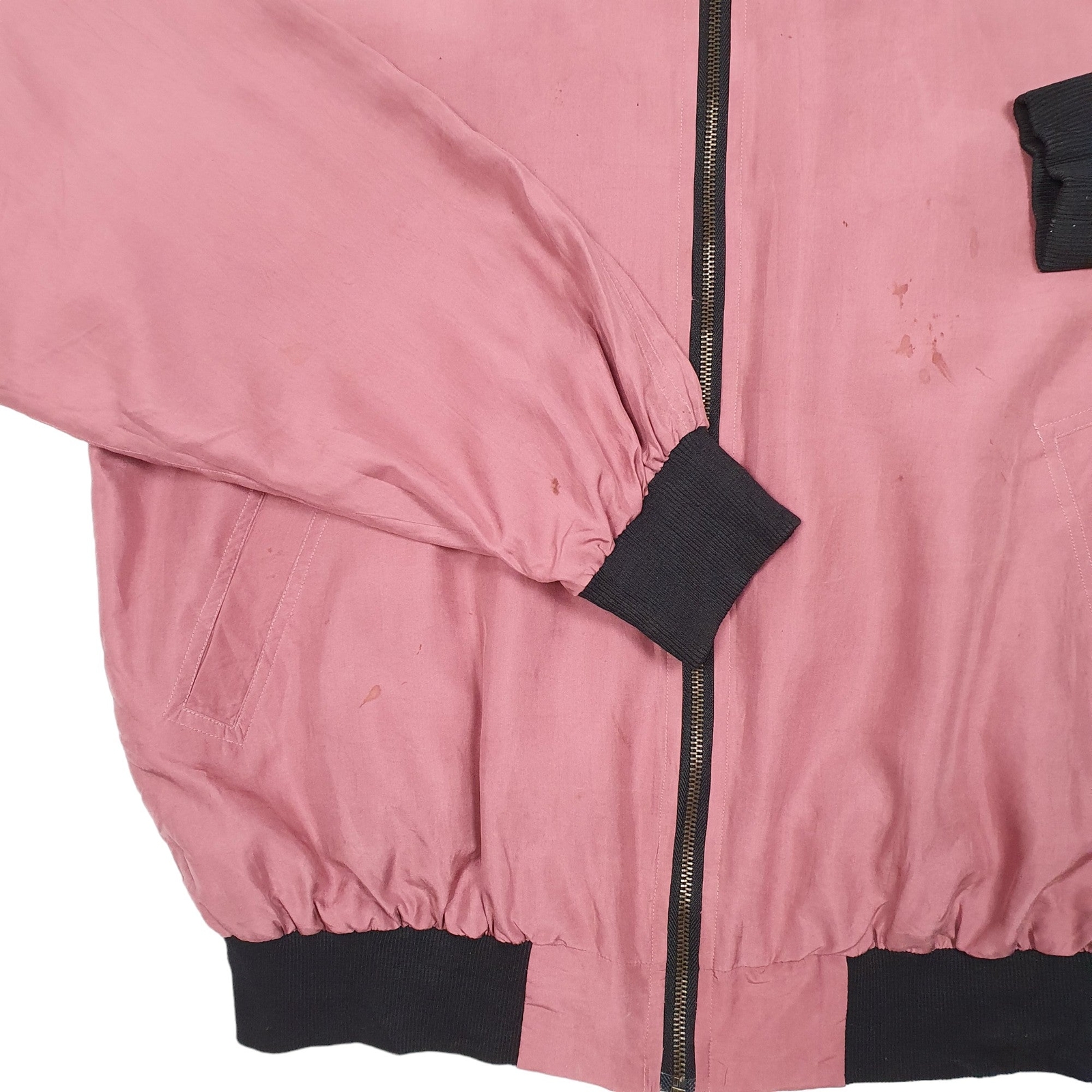 COCO ZIELLO Bomber Jacket Coat Silk Vintage 90s Mens L image 4