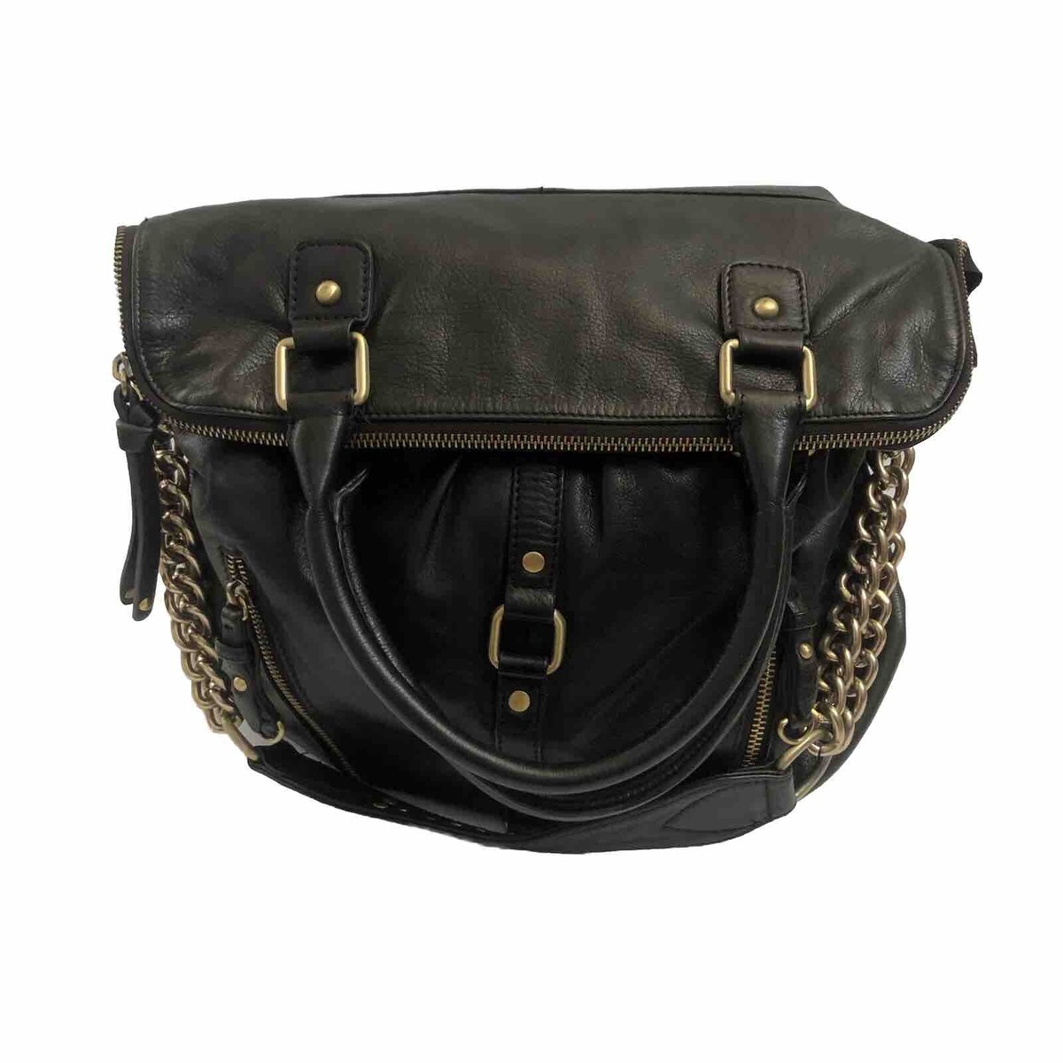 Sabina New York Handbag Genuine Leather Black Shoulder Bag