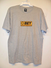 OBEY Men's S/S T-Shirt - OBEY CROSS HAIRS - HEA - Medium - NWT - LAST ONE LEFT