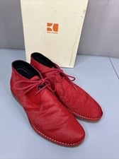 Hugo Boss  Chukka Chonni Dark Red Ankle Boot Casual Designer Men’s 10