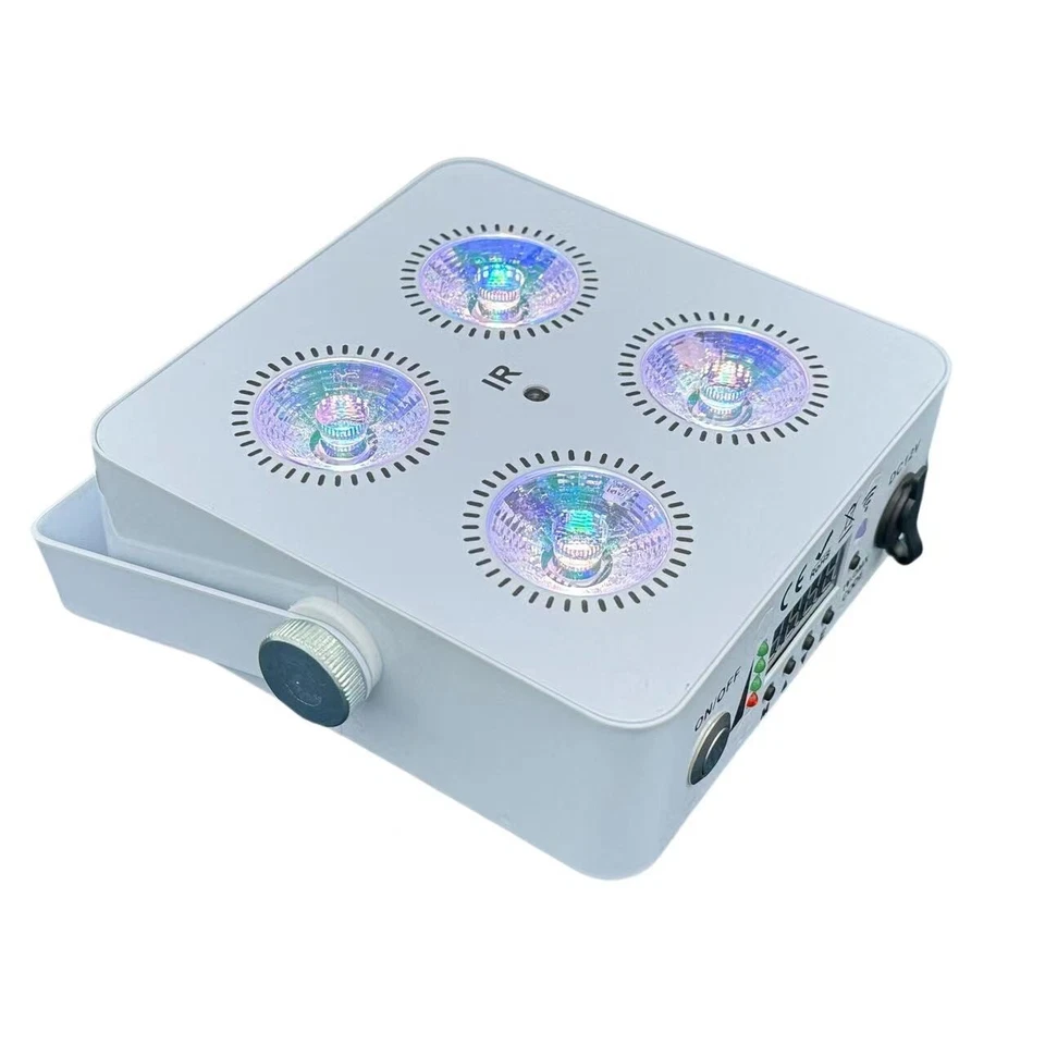 4Led Mini Rechargeable Par Light RGBWAUV Battery DMX Wireless IR4 DJ Party Light - Image 3 of 4