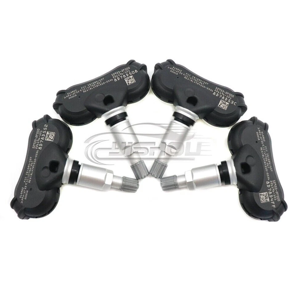 Juego de 4 SENSORES DE PRESIÓN DE NEUMÁTICOS TPMS para Hyundai y Kia 52933-2F000 315MHz Foto 3 de 4