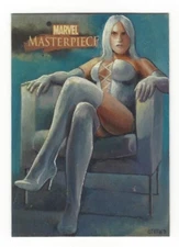 2007 Marvel Masterpieces Sketch WHITE QUEEN by Charles Hall Painted Emma Frost