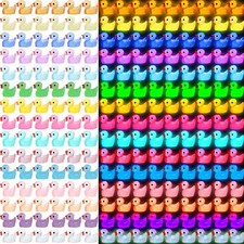 225PCS Mini Ducks Glow in The Dark Ducks Mini Resin Ducks Luminous Tiny Duck