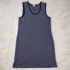J Crew Dress Womens M Sleeveless Tank Striped Knit Stretch Preppy Summer Beach