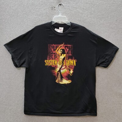 VINTAGE System Of A Down Men Shirt XL Black RARE Heavy Metal 