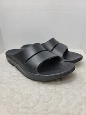 Oofos OOahh Orthopedic Shoes Mens Size 11 Recovery Comfort Black Slide Sandals