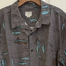 Jack O  Neill Vintage Collection Hawaiian Fishing Men  s Blue Shirt Size L