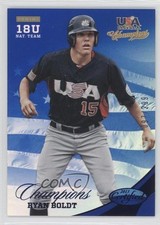 2013 USA Baseball Champions Certified National Team Mirror Blue Ryan Boldt 0a1