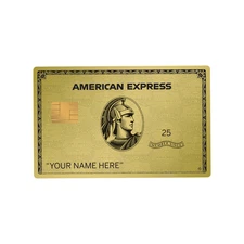 Custom AMEX Gold Card Skin (2-Pack) | Personalized Name | FITS BIG CHIP