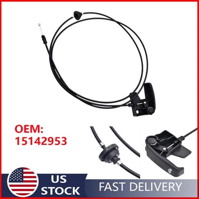 Hood Latch Release Cable and Handle Assembly For 1999-2006 Chevy GMC Cadillac - Image 1 of 4