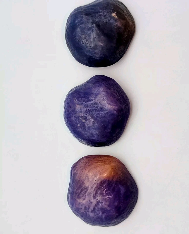 3 botones grandes de plástico funky moteado púrpura rosa asimétrico 1,25"  Foto 2 de 4